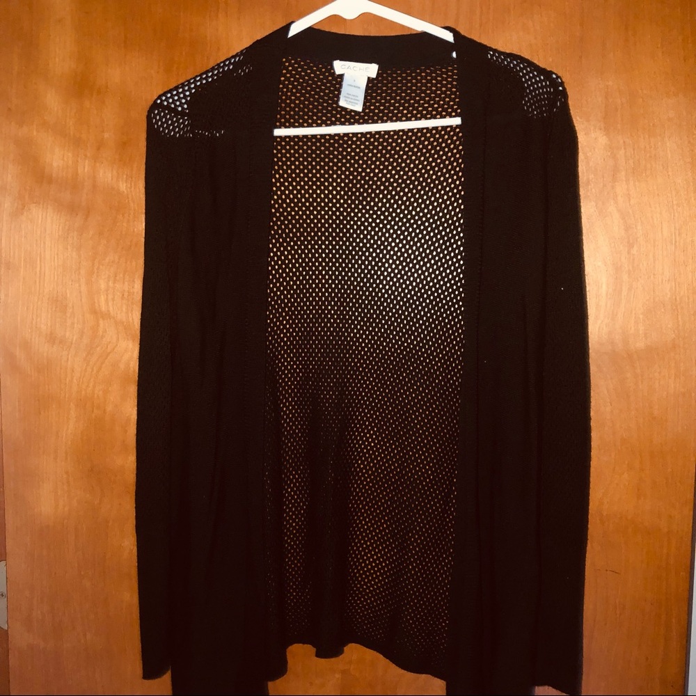 CACHE fishnet sweater